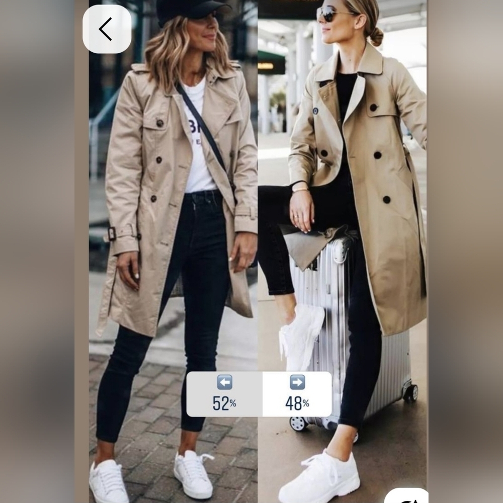 Old Navy Tan Medium Womens Trench Coat, Excellent Condition - Picture 10 of 10